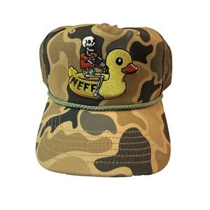 Neff Trucker Hat Mens Snapback Camo Duck Skeleton Rope Skate Streetwear NWT